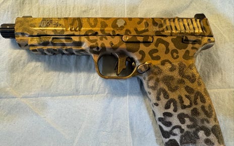Leopard Print with gold flake