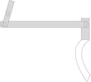 Typical trigger linkage in striker fired firearms